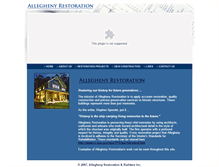 Tablet Screenshot of alleghenyrestoration.com